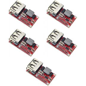 5 Pcs 6-24V 24V 12V to 5V 3A USB Step Down Module DC-DC Converter Buck Module, Efficiency 97.5% Car USB Mobile Phone Charger DIY Module