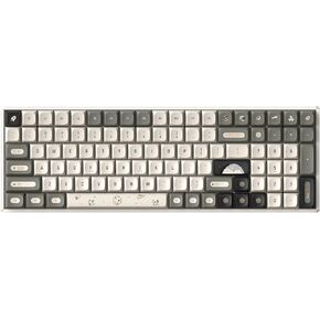 iQunix F97 Hitchhiker Gaming Keyboard, 96% Layout 100 Keys 2.4G & Bluetooth 5.1 Wireless Hot Swappable Mechanical Keyboard with Cherry MX Blue Switch for Windows/Mac/Android/iOS