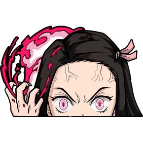 Demon Peeker Slayer Nezuko Vinyl Decal Sticker UV & Water Proof Water Bottle Bumper Window Laptop Gift in USA Made 4.2"