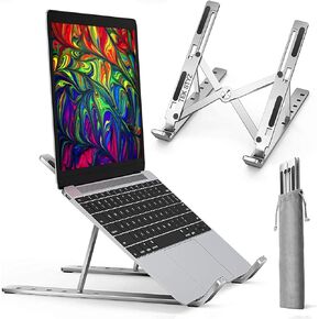 PRO Stand Works for Lenovo Yoga Tablet 2 8-inch (Windows) with AnyPen Large Items Desktop Holder That's Adjustable, Portable, Durable up to 21" Screens and 50 pounds! [Silver]