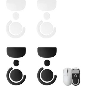 4 Sets 3.0 Plus Rounded Curved Edges Mouse Feet Skates Compatible with Logitech G Pro X Superlight Wireless Gaming Mouse feet Replacement