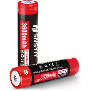 3.7V Flashlights Battery 3600mAh Fits for RC Cars Headlamps Doorbells 2-Pack
