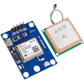 2pcs GY-NEO6MV2 NEO-6M GPS Module Flight Control Module Support 3.3V-5V Power Supply with Ceramic Antenna for Arduino, STM32, Raspberry Pi, ESP32