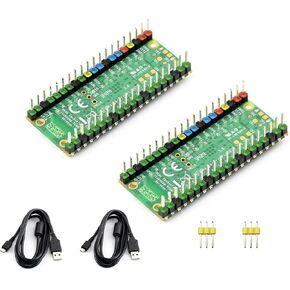 (2PCS) Pico 2 W with Color-Coded Pre-Soldered Header Compatible with Raspberry Pi Pico 2 W Microcontroller, 2.4GHz 802.11n Wireless LAN WIFI4 and Bluetooth 5.2, RP2350 Dual-Core& Dual-Architecture