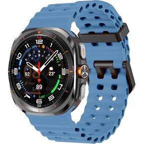 فرقة Soft Silicone Fand لـ Samsung Galaxy Watch Ultra 47mm Band Men Women ، فرقة Watch Sport Treasable لـ Galaxy Watch Ultra 7 47mm
