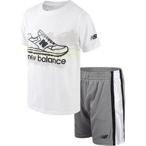 New Balance Boys' Active Shorts Set - 2 Piece Performance T-Shirt and Gym Shorts (4-12), Size 8, Royal in Kuwait
