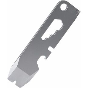 EDC Pry Bar,mighty bar,Titanium Keychain Multitool Tool,Can opener,Pocket Pry Bar with Wrench,Ratchet screwdrivers, Bottle Opener.
