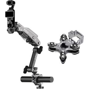 MOVMAX Blade Arm Rod Clamp Kit & Vibration Isolator (Hoop Connector Included) for DJI Osmo Pocket 3 Camera, Bike Motorcycle Handlebar Clamp Mount