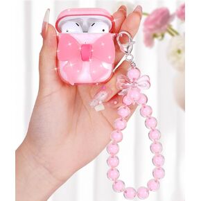 BOARETIU for AirPods 2/1 CASE for Women Girls Cute Kawaii - Girlish Shell Shell Big Design Cover with Carabiner and Air Pods 2nd/1st in Kuwait