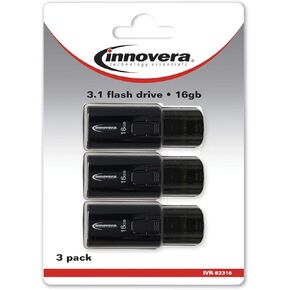 Innovera 82316 16 GB USB 3.0 Flash Drive (3/Pack)