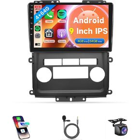 4G+64G Car Radio for Nissan Frontier Xterra 2009-2012, Rimoody Car Stereo Android Carplay Andorid auto Mirror Link 9'' HD Touchscreen GPS Navigation WiFi Bluetooth FM/RDS EQ-32 SWC Camera