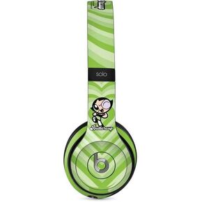 Skinit Decal Audio Skin Compatible with Beats Solo 2 Wired - Officially Licensed Warner Bros Buttercup Green Hearts Design