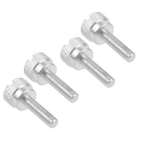 BGNing 4 Pcs M5 Knurled Thumb Screw Threaded 1/4 3/8 Thumbscrew Knobs Adapter Mount High Step Slotted Head Hand Tighten Compatible with GoPro Cameras (4pcs Stainless Steel)