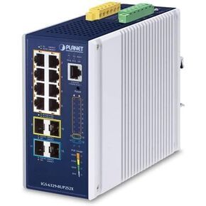 IGS-6329-8UP2S2X Industrial L3 8-Port 10/100/1000T 802.3bt PoE + 2-Port 1G/2.5G SFP + 2-Port 10G SFP+ Managed Ethernet Switch