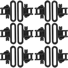 HUNTPAL 1.25" Gun Sling Swivels Mounts Set for Rifle Sling Shotgun Sling, All Metal Square Edge Heavy Duty Quick Attach/Release Gun Sling Attachment Hardware Clips, 12 Pcs