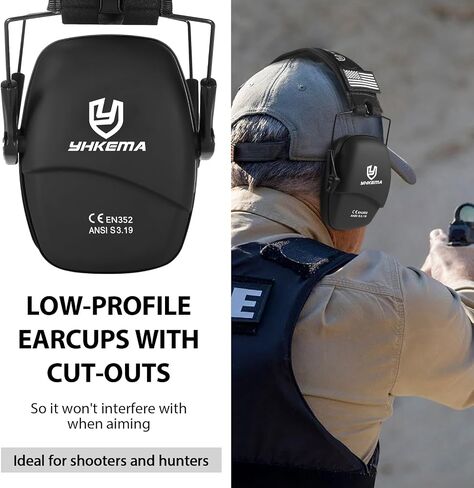 Ear Protection Safety Earmuffs, Passive Noise Reduction Earcups, Compact and Lightweight Foldable Ear Protector in Kuwait