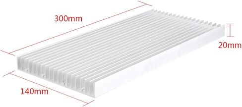 Aluminum Heatsink, 300 x 140 x 20MM Heat Sinks Cooler Cooling Circuit Board for LED, Power High Fans, Fit for 8pcs 3W LEDs or 20pcs 1W LEDs, Lightweight in Saudi Arabia