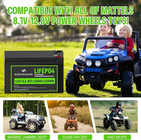 12V 10Ah LiFePO4 Lithium Battery,5000+ Deep Cycles,12 v lithium battery Built-in BMS for Solar Systems, Power Wheels,Electric Scooters,Marine, Fish Finder,Kids Ride-On Toys in Saudi Arabia