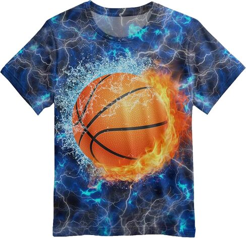 Betecoro 3D Graphic T-Shirt for Boys Girls, Casual Summer Short Sleeve Tops Tee Shirt T Shirt for Teen Youth 6-16 Years in Saudi Arabia