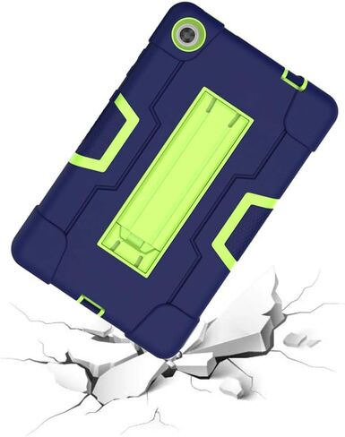 for Lenovo 8.0 Inch Tab M8 Gen 3 2022 / Smart Tab M8 Gen 3 2022 / Tab M8 HD LTE 2021 / Tab M8 HD/Smart Tab M8 2019 Tablet Case Built in Kickstand Shockproof Kids Friendly Cover (Navy+Green) in Saudi Arabia