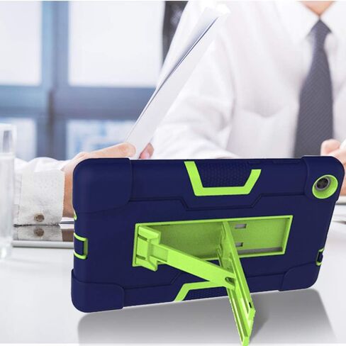 for Lenovo 8.0 Inch Tab M8 Gen 3 2022 / Smart Tab M8 Gen 3 2022 / Tab M8 HD LTE 2021 / Tab M8 HD/Smart Tab M8 2019 Tablet Case Built in Kickstand Shockproof Kids Friendly Cover (Navy+Green) in Saudi Arabia