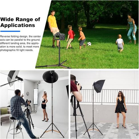 Soonpho Carbon Fiber Light Stand with Reversible Leg,Portable Travel Tripod Stand 220cm/7ft for Outdoor Photography Speedlite Softbox Umbrella Reflector with Carrying Bag in Saudi Arabia