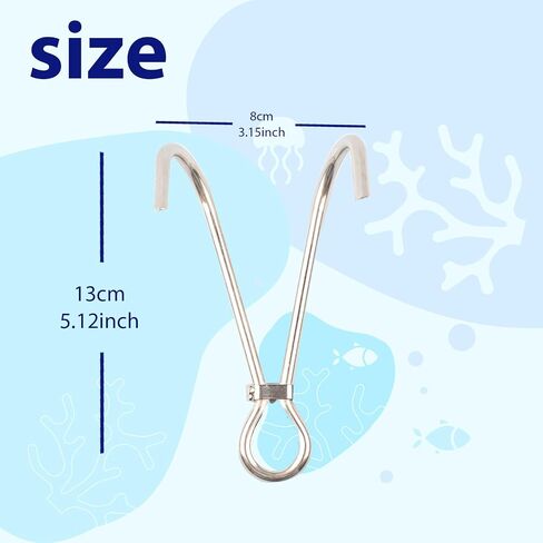 316 Diving Single Hook Lost Reef Hook Diving Stainless Steel s Hooks Metal s Hooks Scuba Diving Reef Hook Grappling Hook Anti- Equipment Steel Scuba Diving Hooks 1PC in Saudi Arabia