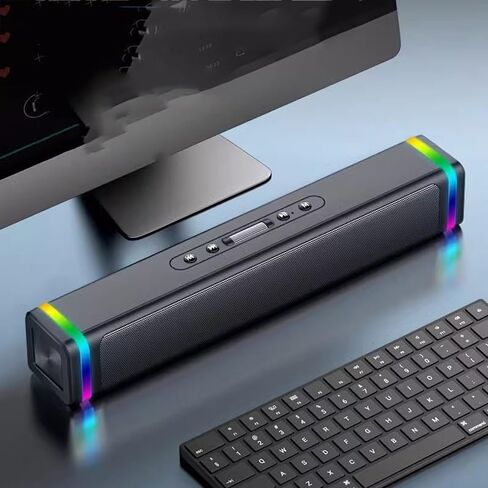 Computer Speaker with Microphone Integrated Desktop Home Laptop Speaker Wired Overweight Bass in Saudi Arabia