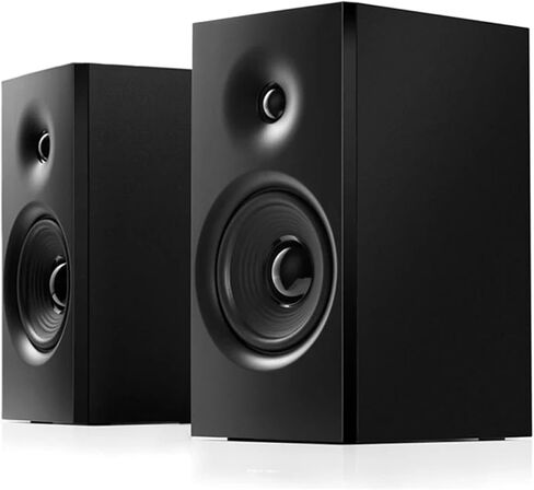 Multimedia Bookshelf Desktop Computer Subwoofer BT 5.0 Wooden Active Speaker 100-240V 50/60Hz 25W(D) in Kuwait