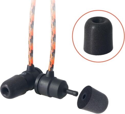 Klowcok Memory Foam Replacement Ear Tips for Walker's Rope Hearing Enhancer, Razor X/XV3.0 Hearing Protection Earbuds, Noise Isolation (3 Pairs, Assorted -S/M/L, Black) in Saudi Arabia