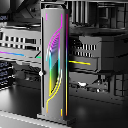 قوس دعم GPU ARGB ، وقام RGB GPU قابل للتعديل مع قاعدة مغناطيسية ، 3Pin 5V PC Card Stand ، قوس GPU العالمي ، اتجاهات متعددة (أسود) in Kuwait