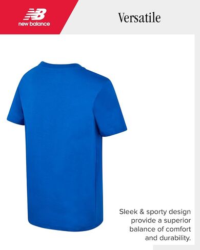 New Balance Boys' Active Shorts Set - 2 Piece Performance T-Shirt and Gym Shorts (4-12), Size 8, Royal in Saudi Arabia