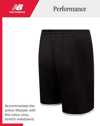 New Balance Boys' Active Shorts Set - 2 Piece Performance T-Shirt and Gym Shorts (4-12), Size 8, Royal in Saudi Arabia