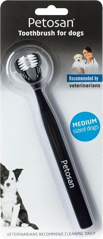 Petosan Double-Headed Toothbrush, Dental Cleaning Accessory for Small Dogs in Saudi Arabia