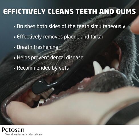 Petosan Double-Headed Toothbrush, Dental Cleaning Accessory for Small Dogs in Saudi Arabia