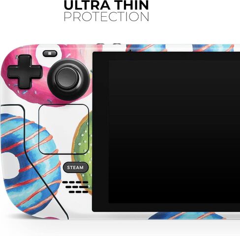 Compatible with Steam Deck - Skin Decal Protective Scratch-Resistant Removable Vinyl Wrap Cover - Yummy Colored Donut Galore in Kuwait