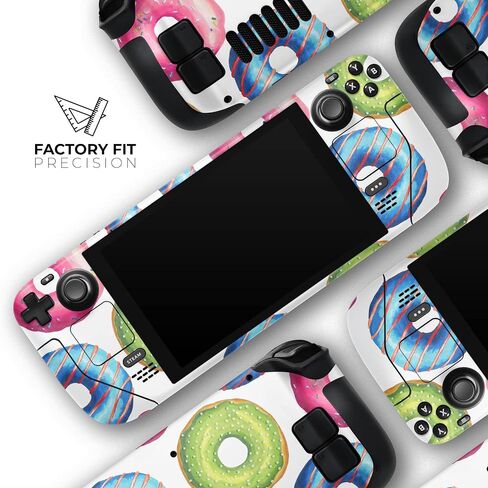 Compatible with Steam Deck - Skin Decal Protective Scratch-Resistant Removable Vinyl Wrap Cover - Yummy Colored Donut Galore in Kuwait