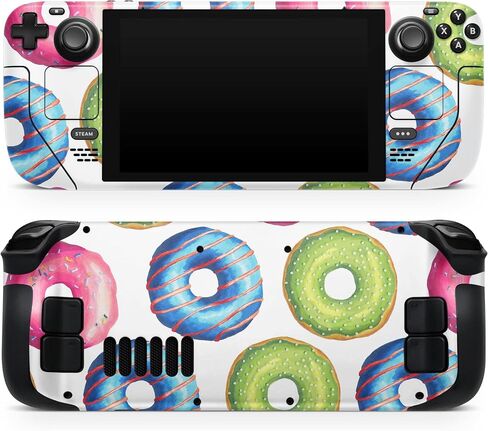 Compatible with Steam Deck - Skin Decal Protective Scratch-Resistant Removable Vinyl Wrap Cover - Yummy Colored Donut Galore in Kuwait