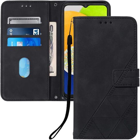 Flip Case for Moto Edge 2024 5G Faux Leather Wallet Holster with Cards Holder Kickstand Magnetic Closure Shockproof Folio Protect Cover for Motorola Edge (2024). Black YBS in Kuwait