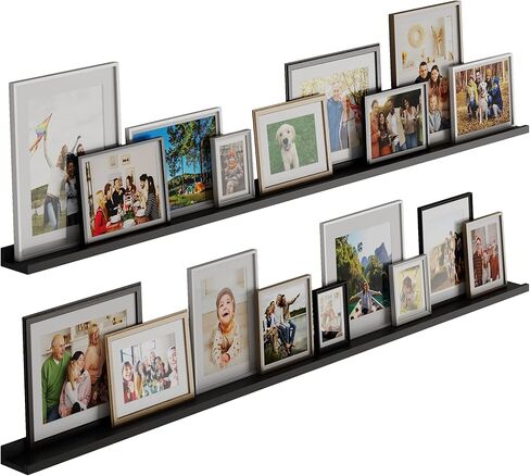 Wallniture Denver White Picture Ledge 72" Floating Shelves for Wall, Bookshelf for Living Room, Bedroom and Nursery Decor, Set of 2 in Saudi Arabia