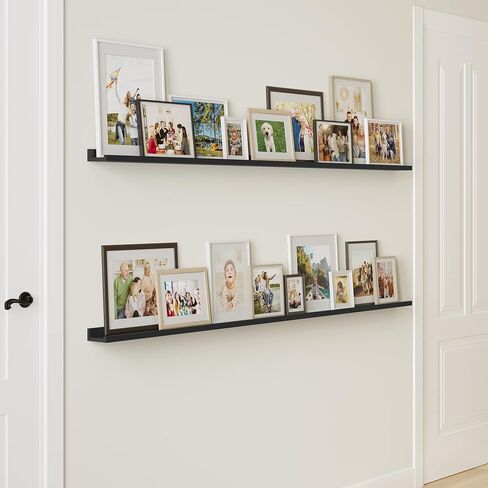 Wallniture Denver White Picture Ledge 72" Floating Shelves for Wall, Bookshelf for Living Room, Bedroom and Nursery Decor, Set of 2 in Saudi Arabia