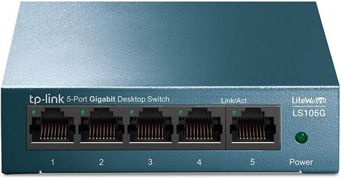 TP-Link Gigabit Ethernet Switch (LS105G) 5 Port RJ45 Metal 10/100/1000Mbps مثالية لتوسيع الشبكة السلكية للمكاتب SMB والمنزل in Kuwait