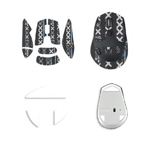 Mouse Grip Tape for Logitech M720, Rounded Curved Edges Mouse Feet Skates,Self-Adhesive PreCut Sweat-Resistant Professional Mice Upgrade Kit(Foot pad + Black Mouse Grip Tape)