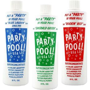 Additive Party Pool Color Bundle: Blue Lagoon, Green Lagoon, Rockin Red, 8 Ounces Each
