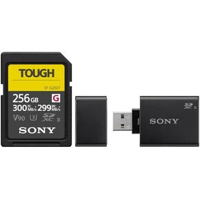 Sony 256 GB Tough G Series UHS-II SDXC Memory Card Bundle with Sony UHS-II USB 3.1 SD Card Reader (2 Items)