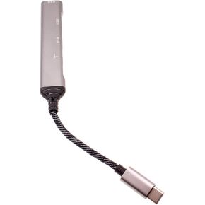 USB-C Adapter 4-in-1 Hub PD Type-C Charger Port Compatible with Samsung Galaxy S25 Plus, USB Splitter