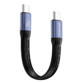 MaedHawk Short USB-C Cable, 240W PD Fast Charging, 40Gbps Data Transfer, USB C to C Short Cable [5.9 inch] for Phone, ipad, Android, Laptop, External SSD and More Type-C Devices