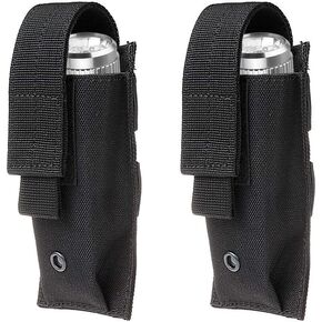 IronSeals 2 Pack Tacticl Molle Nylon Mini Flashlight Pouch Torch Belt Holster