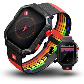 ATARI 2600 ، بالإضافة إلى حرية الإصدار المحدود المجاني مع WARDER SMARTWATCH Retro Gaming مع تقنية انتقائية و Centipede ™ المدمجة و PONG ™ و Missile Command ™ ، Super Breakout ™