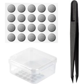20-Pack CCZ NK20 Nickel Screen Earbud Filters - Mesh Replacement for in-Ear Headphones, Anti-Dust and Sweat-Resistant Earphone Accessories,CCZ in-Ear Earphone Protective Filt (Silver, 4.0mm)